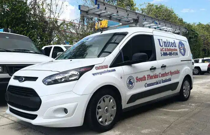 United AC & Refrigeration Service Truck