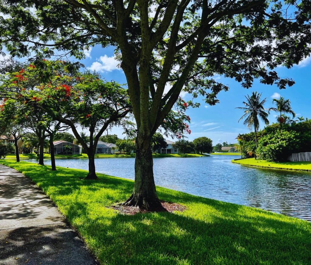 A lakefront neighborhood, Coconut Creek, FL​